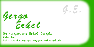 gergo erkel business card